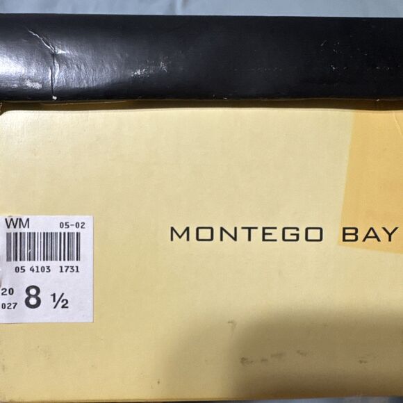 Montego Bay Club Woman’s 8.5 Satin Pink W/Gold Sequence Ankle Wrap Espadrille - Picture 4 of 8